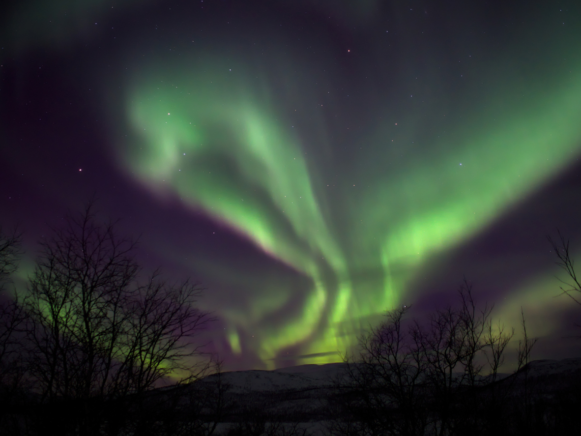 Com sorte, é possível contemplar a aurora boreal em Kilpisjärvi, na Finlândia