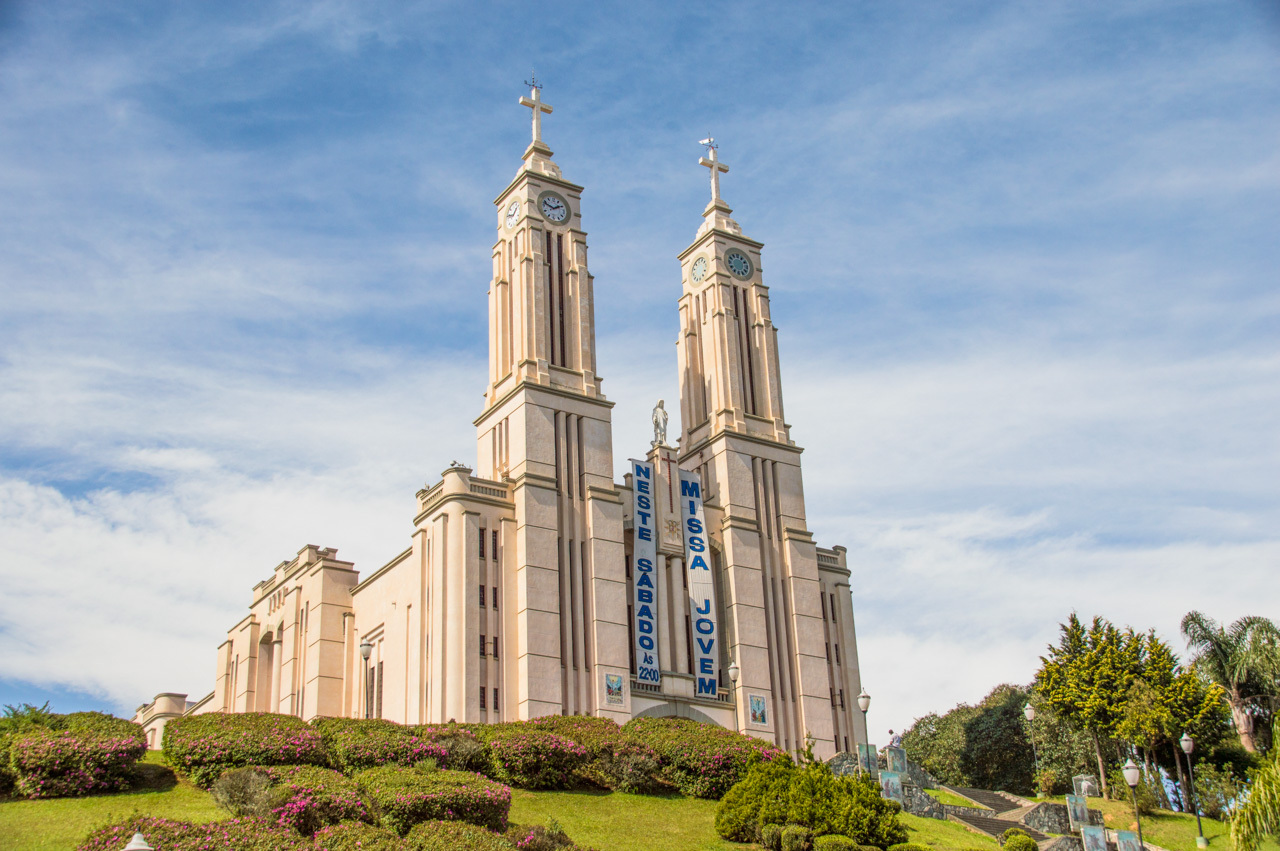 A bela Igreja da Matriz de São Bento do Sul, no norte de Santa Catarina