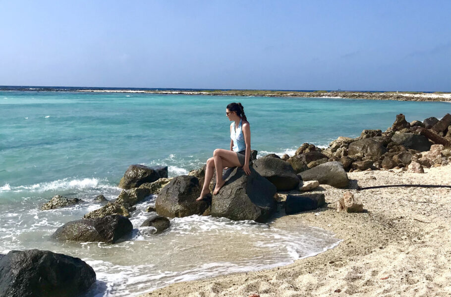 Baby Beach, uma das praias multicores em Aruba; a praia está neste roteiro, digno de salvar o link
