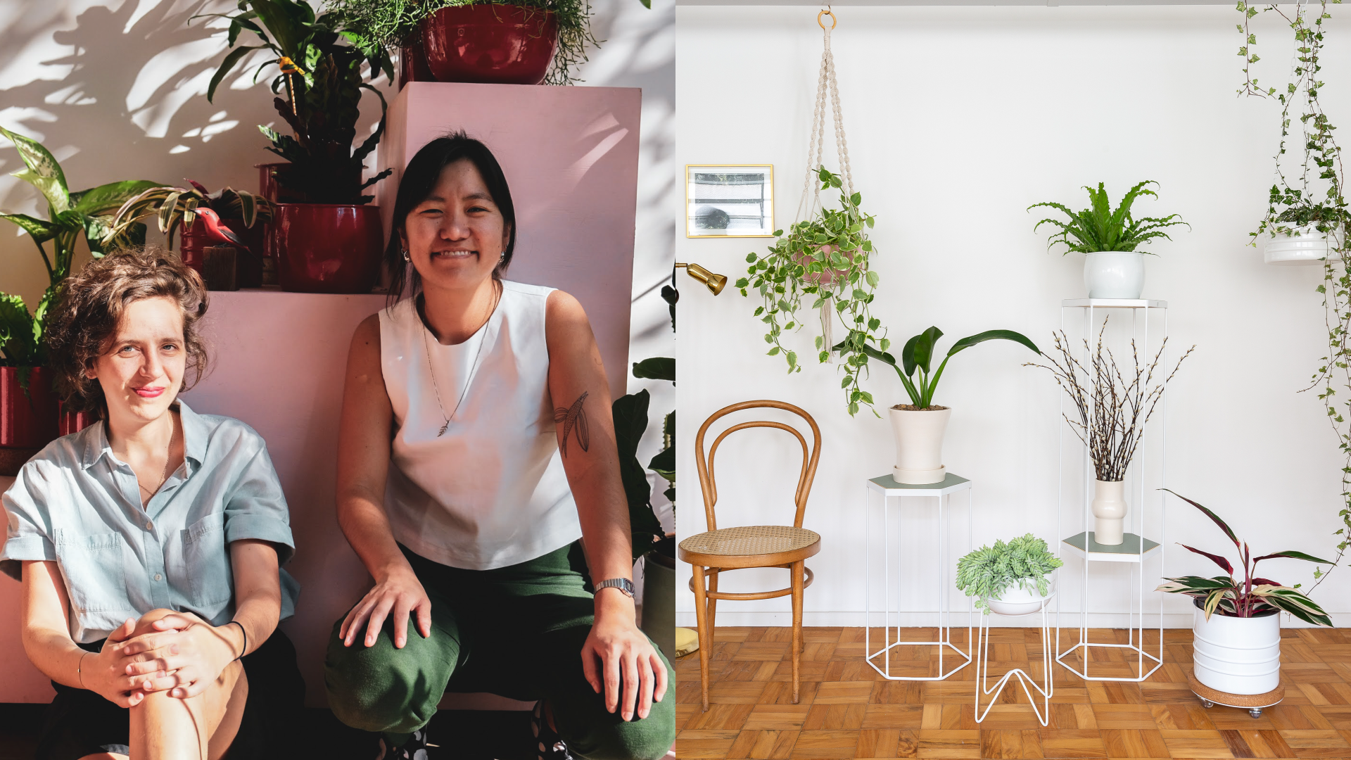 As amigas Julia Rettmann e Denise Yui criaram a Selvvva com a proposta de auxiliar os consumidores a escolherem as plantas certas para os seus ambientes