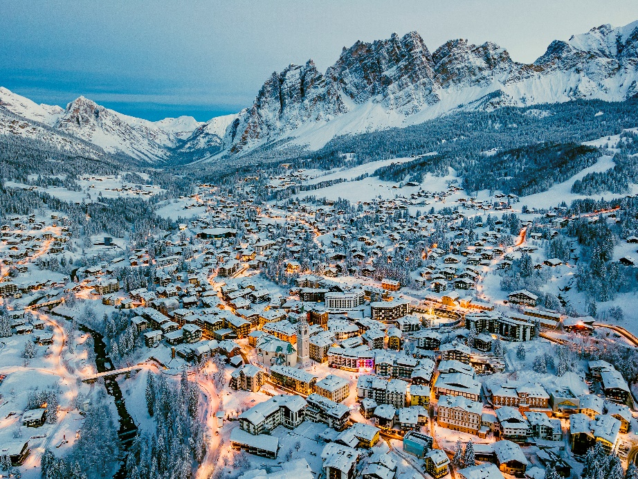 Cortina d’Ampezzo, nos Alpes da Itália, sediará os Jogos Olímpicos de Inverno de 2026