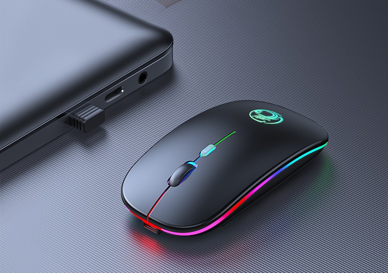 O mouse sem fio que funciona via conexão Bluetooth  da iMice está custando na promoção do AliExpress entre R$ 20,68 e R$ 56,02, dependendo da versão desejada