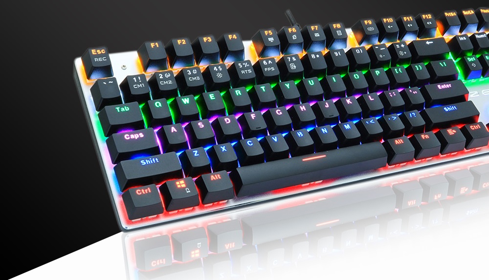 O teclado mecânico gamer da Metoo está custando na promoção do AliExpress entre R$ 107,38 e R$ 199,69, dependendo da versão desejada