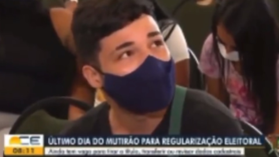 Ao vivo na globo, jovem diz que fez o título para tirar Bolsonaro do poder
