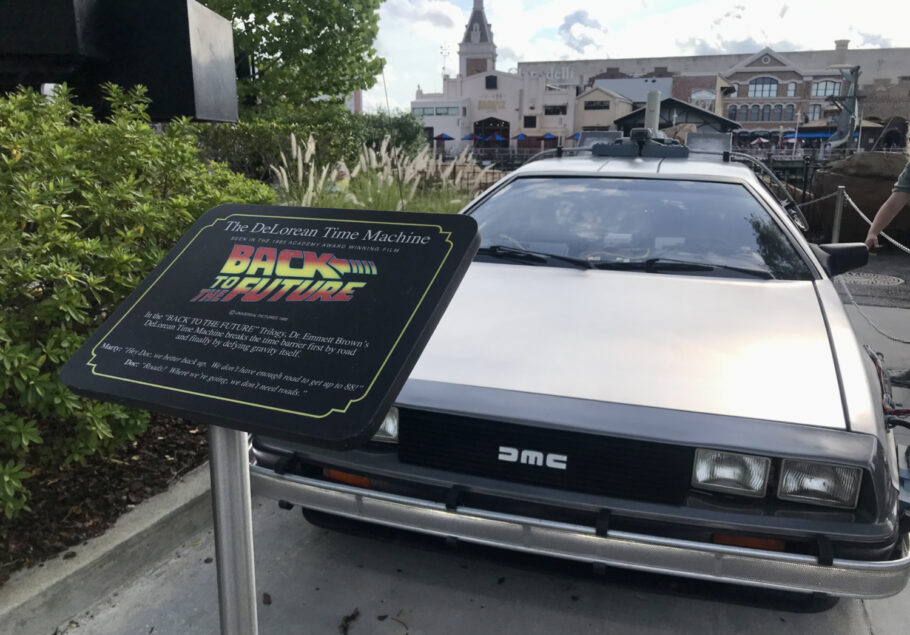 Carro DeLorean original, usado para filmar a trilogia “Back to The Future”