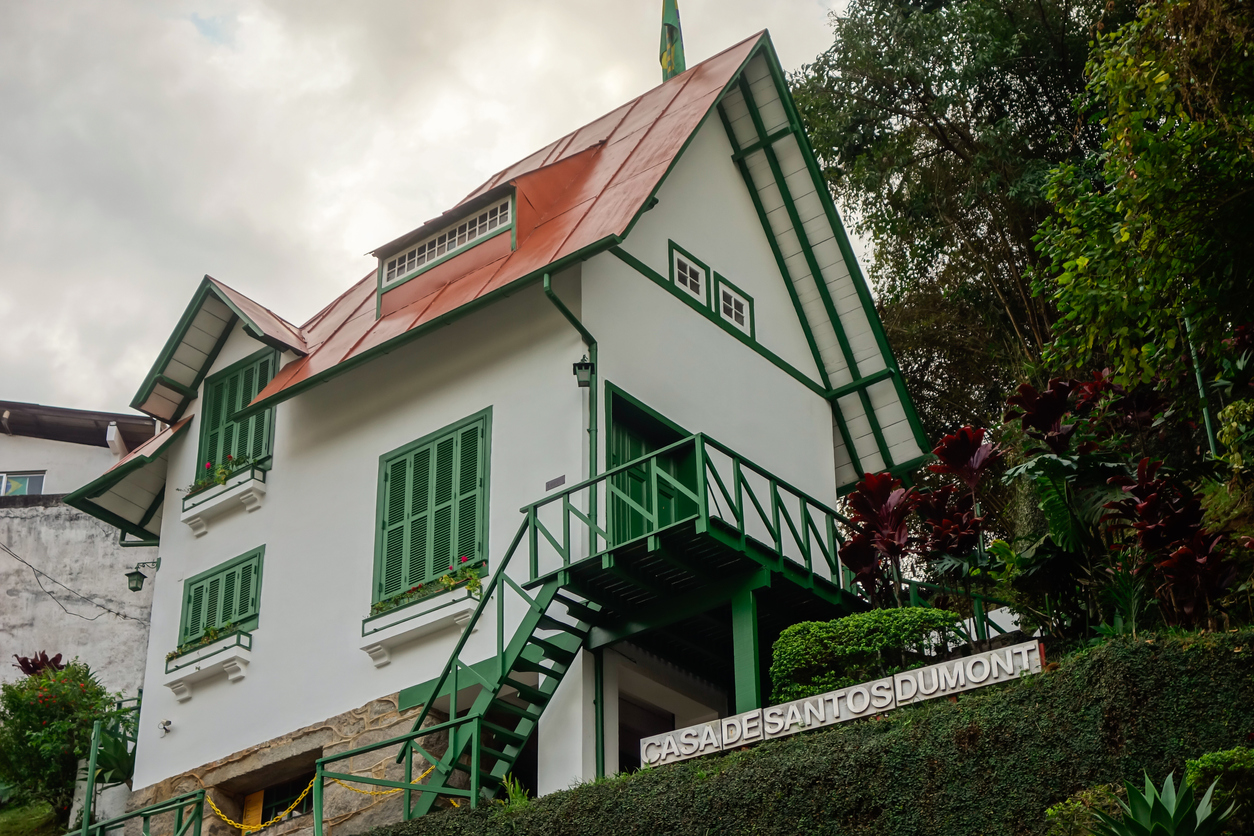 A casa em Petrópolis onde morou Santos Dumont e que hoje é um museu dedicado ao inventor brasileiro