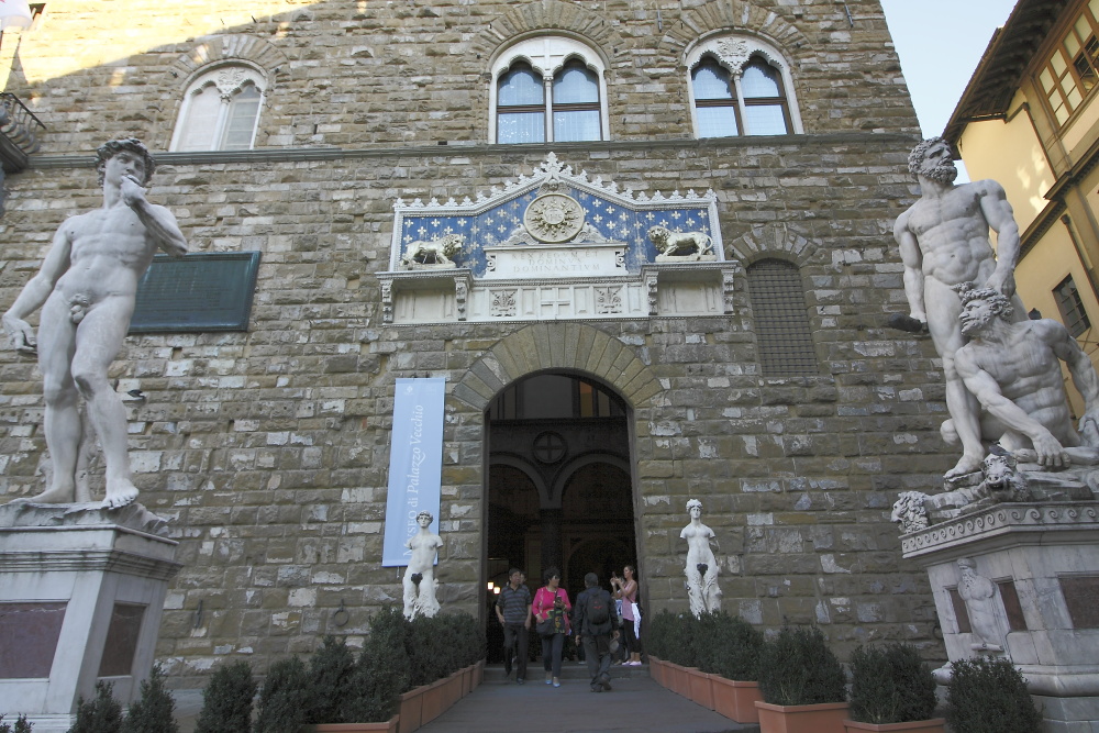 Entrada do Museo di Palazzo Vecchio, em Florença
