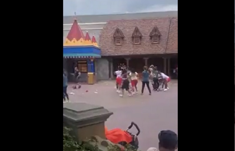 Vídeo de pancadaria generalizada em parque da Disney viraliza na web