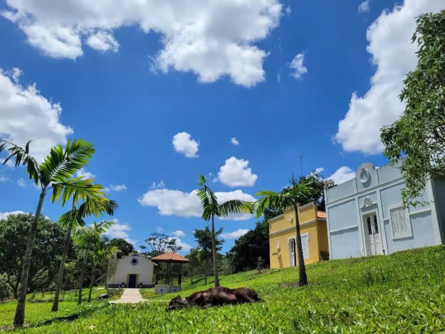 A ampla área da Pousada Sonho do Campo, em São Pedro (SP)