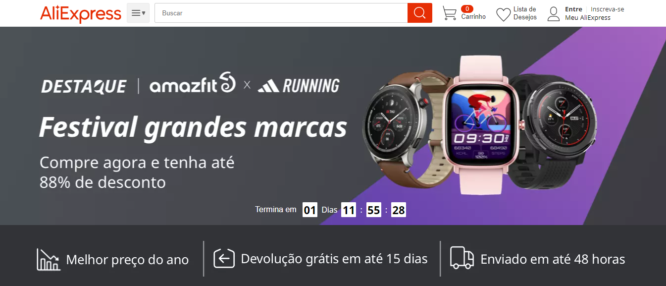 AliExpress has a super promotion of up to 80% off for several models of Amazfit smartwatches