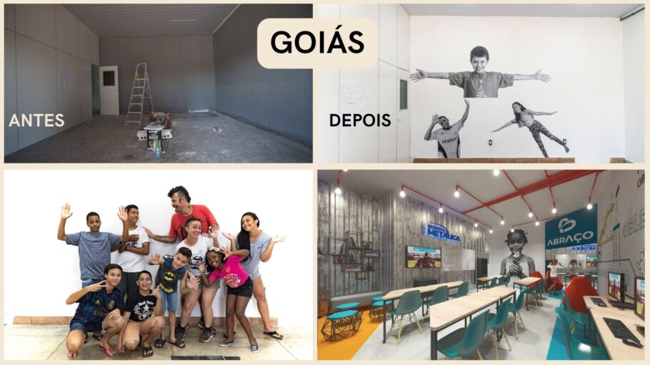 Em Anápolis, Goiás, o casal reformou o Instituto Abraço