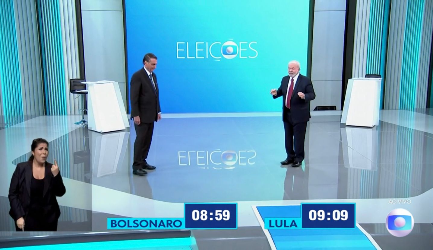 Último debate entre Lula e Bolsonaro na Globo
