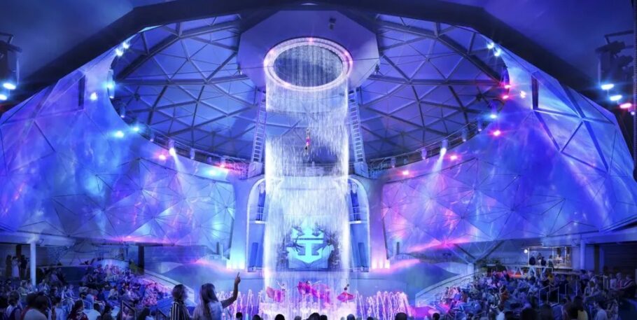 ‘AquaDome’, o espaço para shows aquáticos do Icon of the Seas