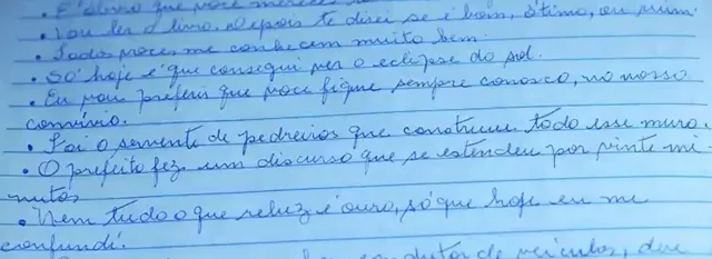  Dona Neusa já acumula 1051 frases no cardeninho que mantém desde 2016