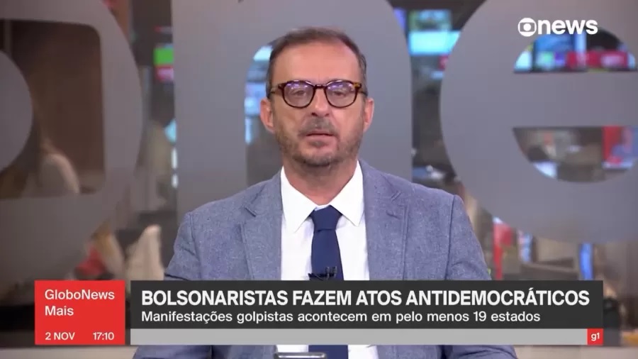 Jornalista da Globonews ironiza ao vivo vizinho que foi a ato bolsonarista