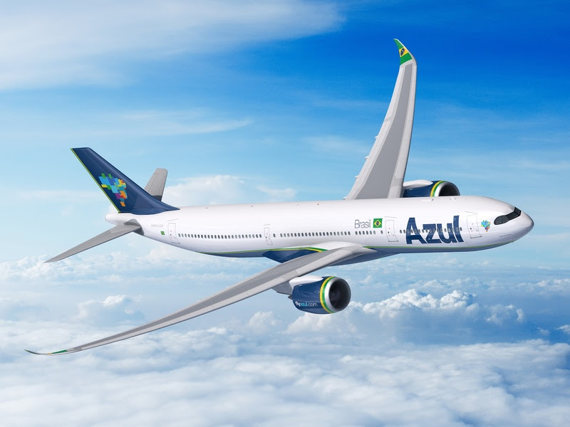 A Azul anunciou pedido de três A330-900