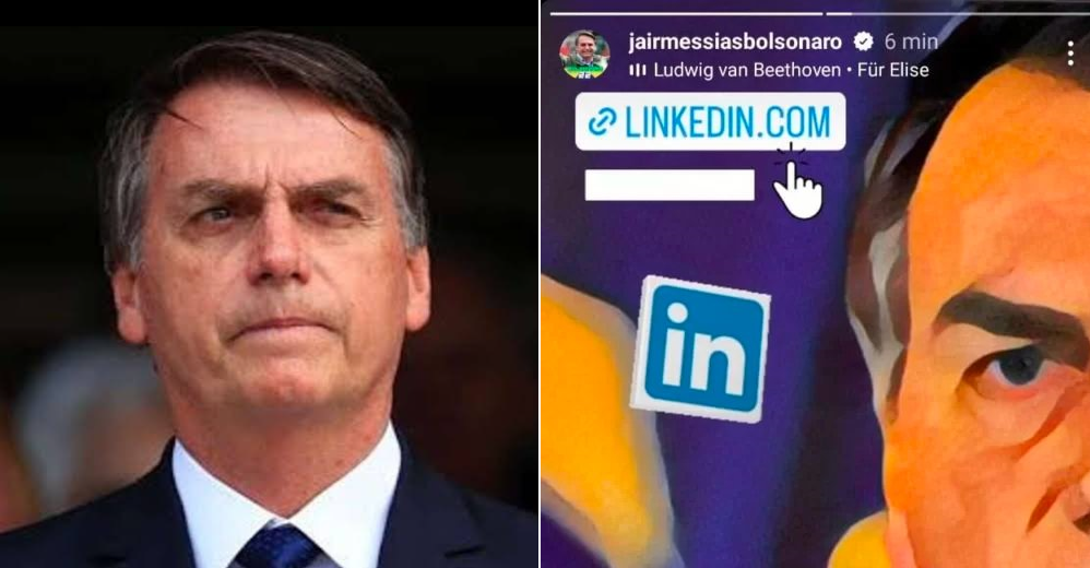 Sem emprego a partir de 1º de janeiro, Bolsonaro divulga seu LinkedIn nas redes
