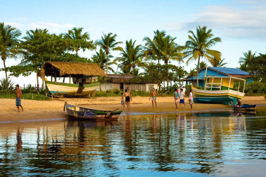 O vilarejo de Caraíva, no sul da Bahia, terá animada festa de Réveillon