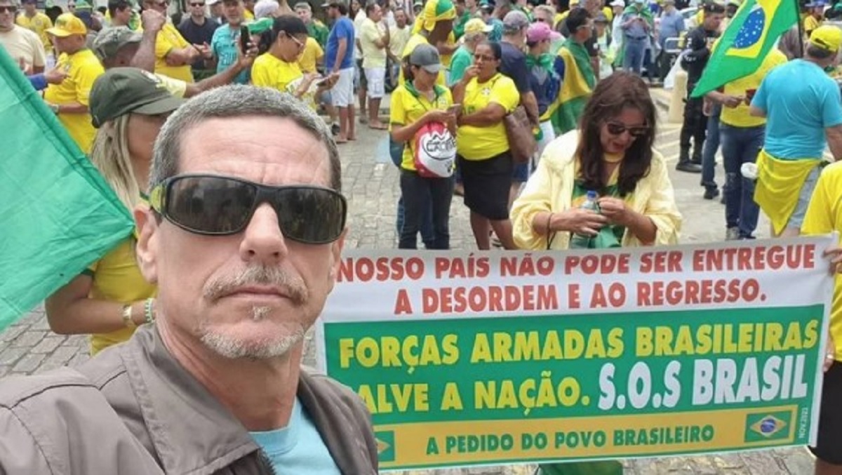 Ex-BBB que inventou o termo ‘paredão’ estava em ato golpista em Brasília