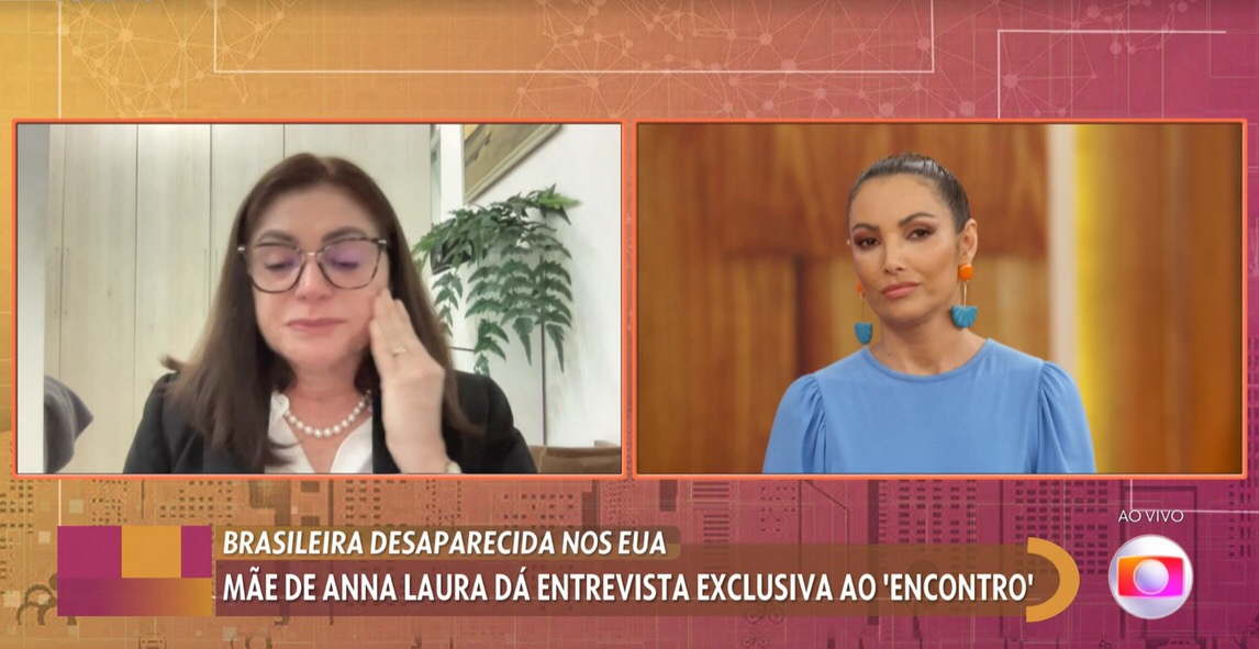 Patrícia Poeta entrevistou nesta terça-feira, 10, a mãe da brasileira morta pelo namorado nos EUA