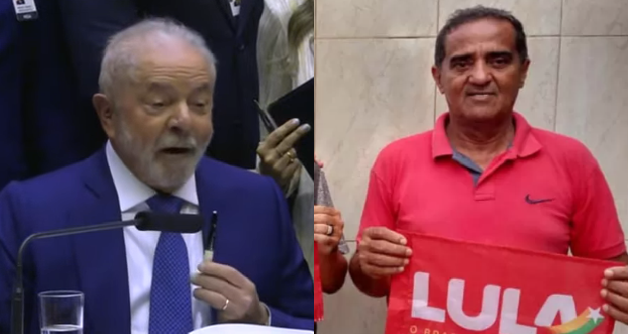 Homem que deu caneta para Lula usar na posse se emociona