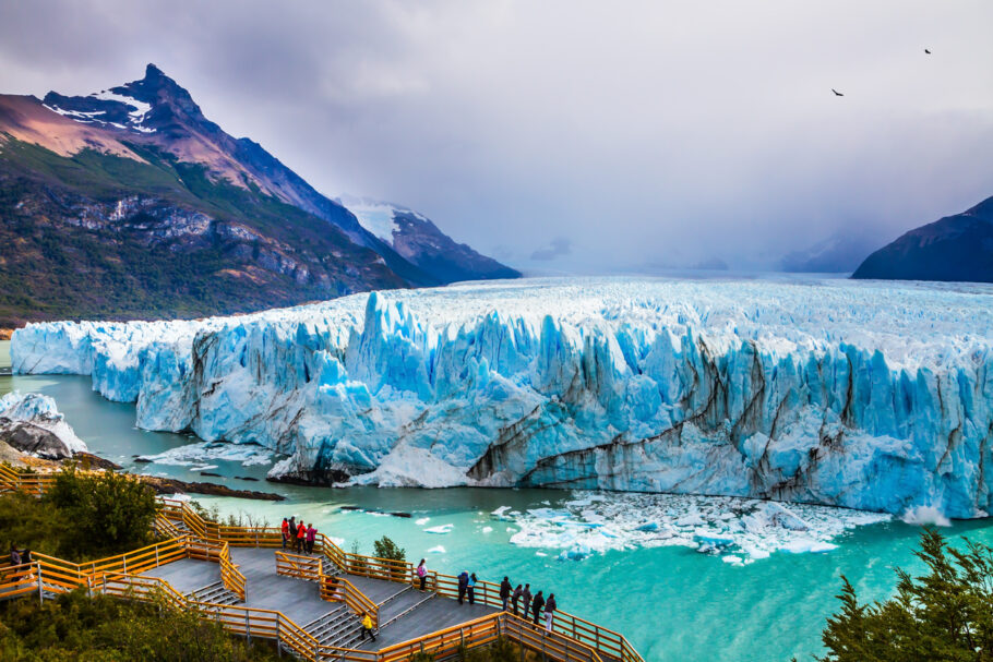Vista do glaciar Perito Moreno, na Patagônia argentina