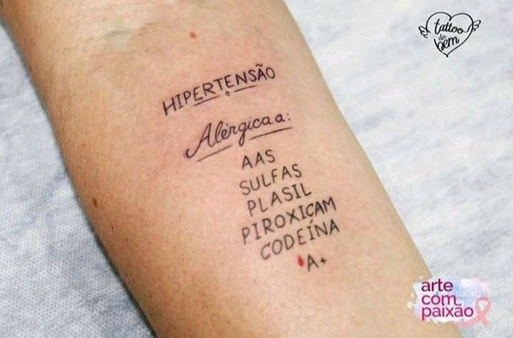 Tattoo Week Rio irá doar tatuagens para pacientes com doenças crônicas, como diabetes e hipertensão