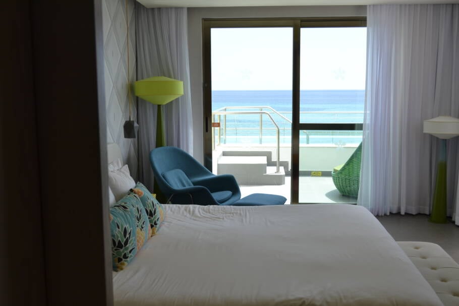 Vista de um dos quartos do resort da Nickelodeon em Cancún