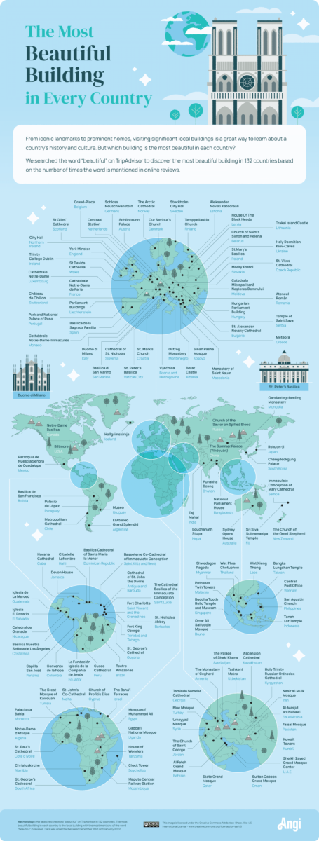 Os monumentos mais bonitos do mundo; um deles fica no Brasil; clique para ampliar o mapa