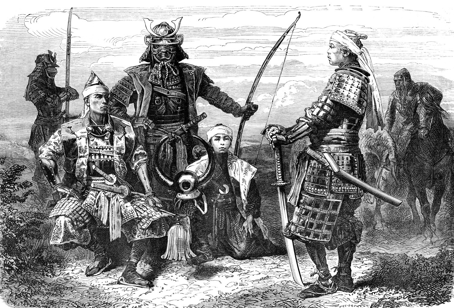 Ilustração de Yasuke, o primeiro samurai negro do mundo