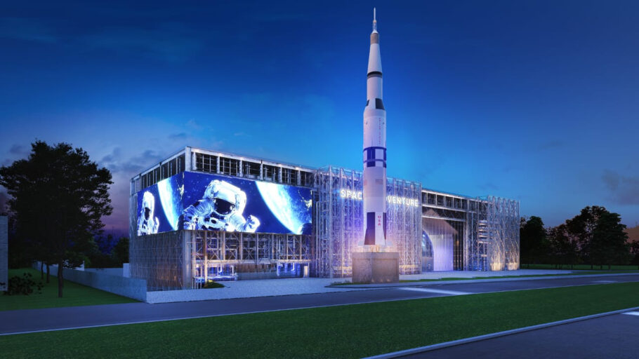 Fachada do Space Adventure, parque da Nasa que será inaugurado em Canela (RS)