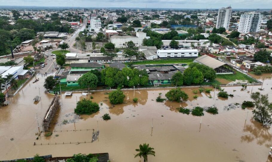 Prefeitura de Rio Branco decretou situação de emergência devido às fortes chuvas que atingiram a região