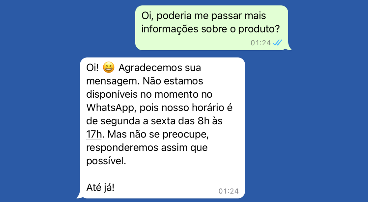 Empreendedores podem criar mensagens automáticas no WhatsApp