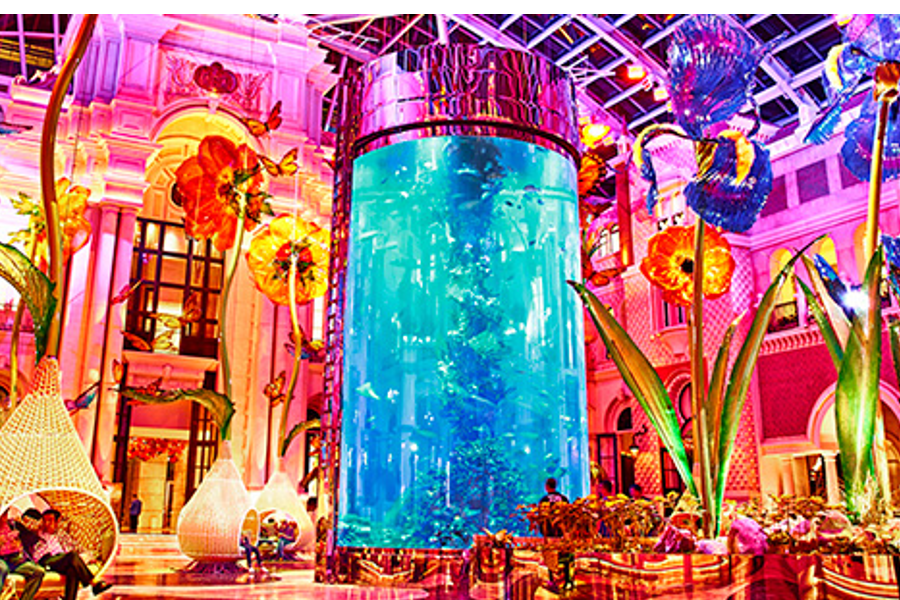 O gigantesco aquário do MGM Macau