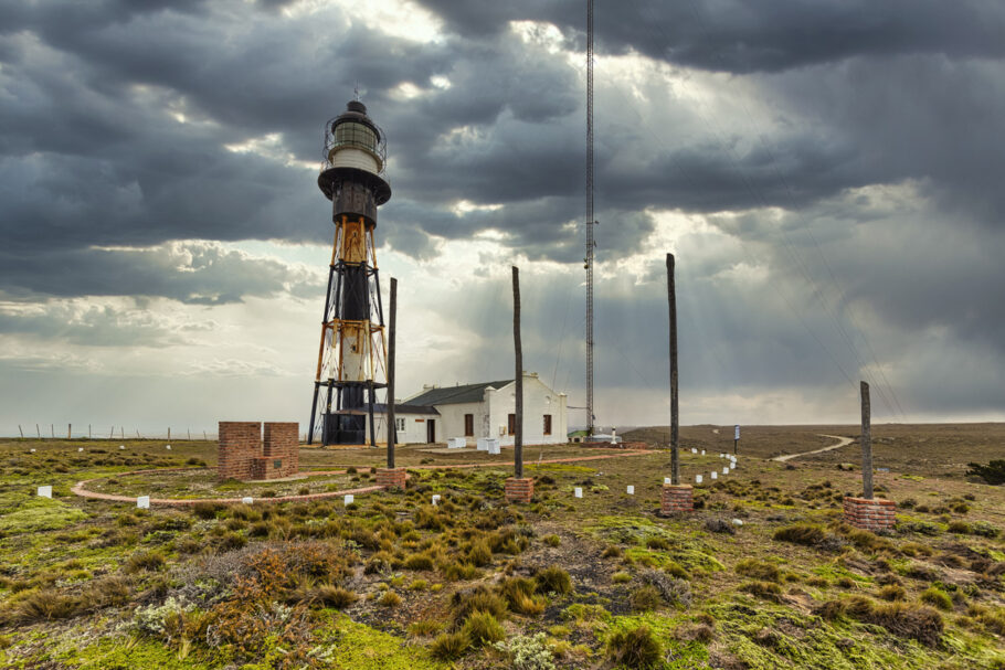 Farol do Cabo Vírgenes, no Estreito De Magalhães, no sul da Argentina
