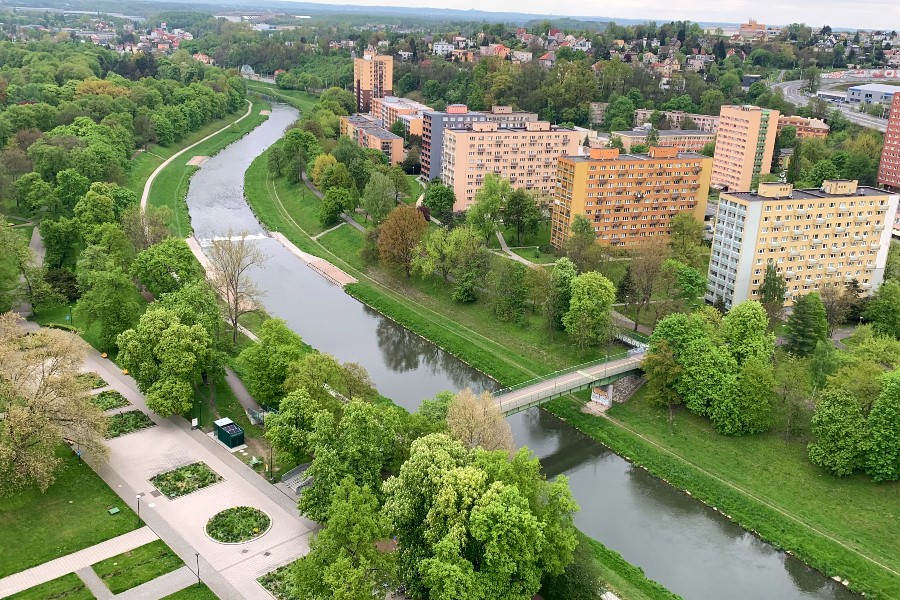 Vista panorâmica de Ostrava, a terceira maior cidade da da República Tcheca