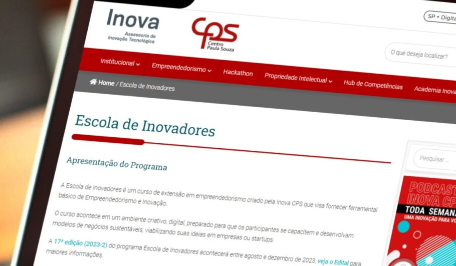 Centro Paula Souza lança a 18ª edição da Escola de Inovadores, curso gratuito que visa capacitar empreendedores