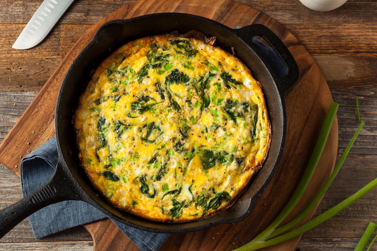Esta receita de omelete verde fitness é um achado