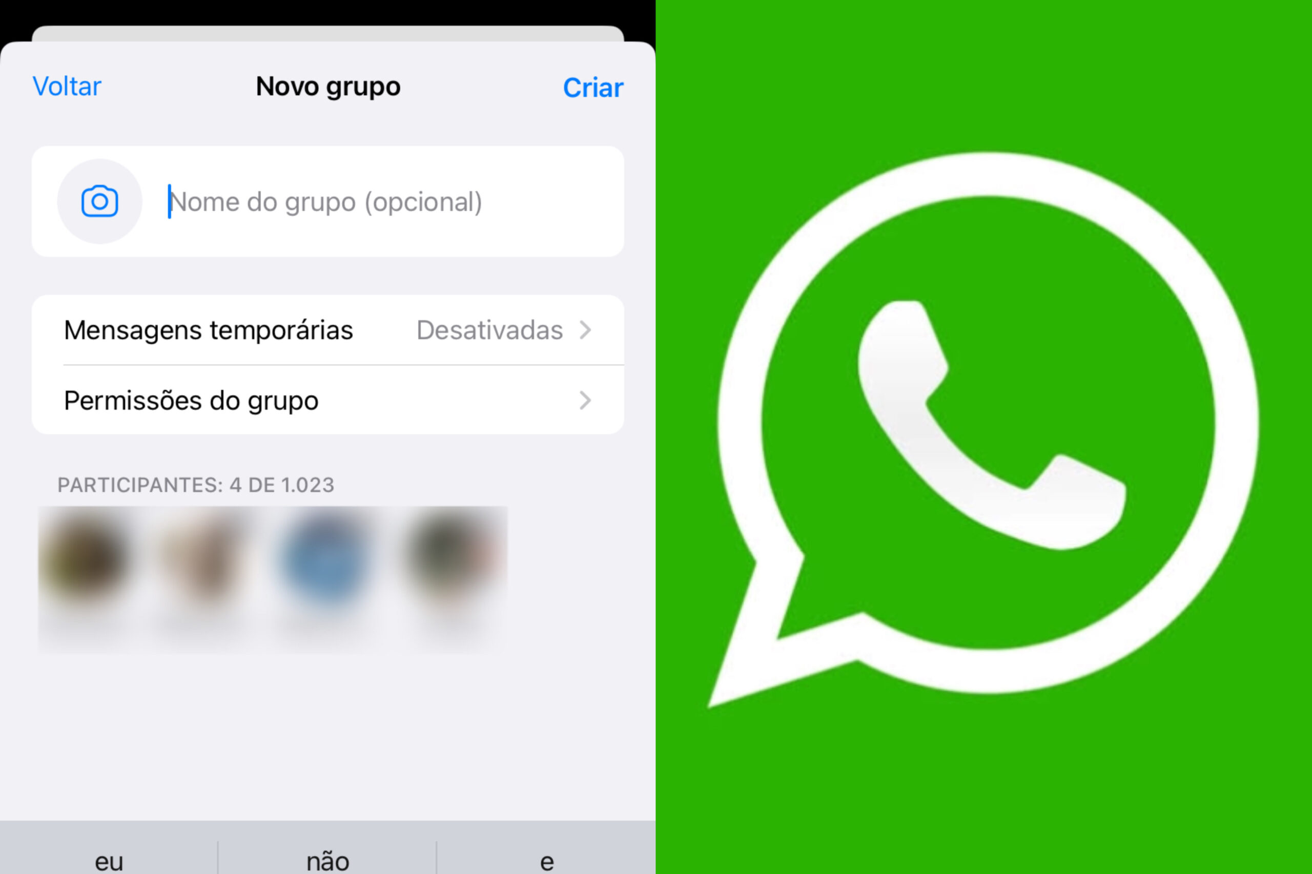 Aprenda a criar grupos sem nome no WhatsApp