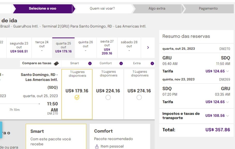 É possível encontrar voos para República Dominicana por R$ 1.800