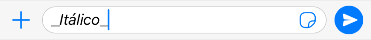 Formatação do itálico