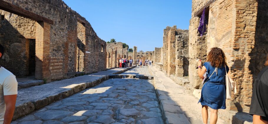 Ruinas do sítio arqueológico de Pompeia, na Itália