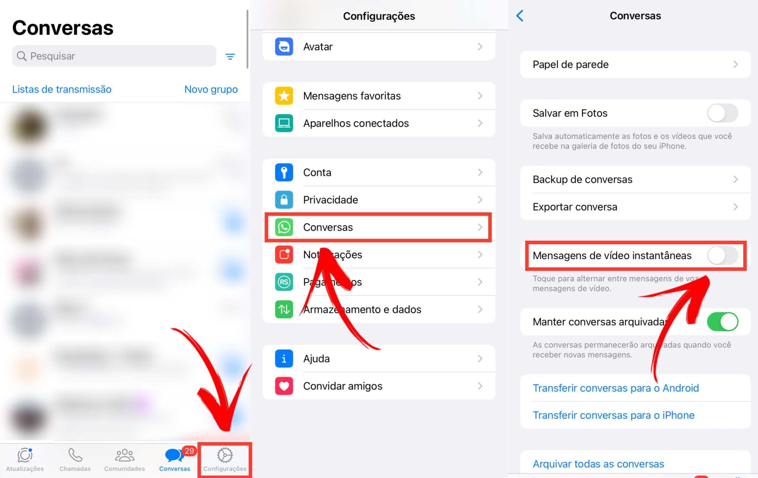 Passo a passo para ativar o recurso no iOS