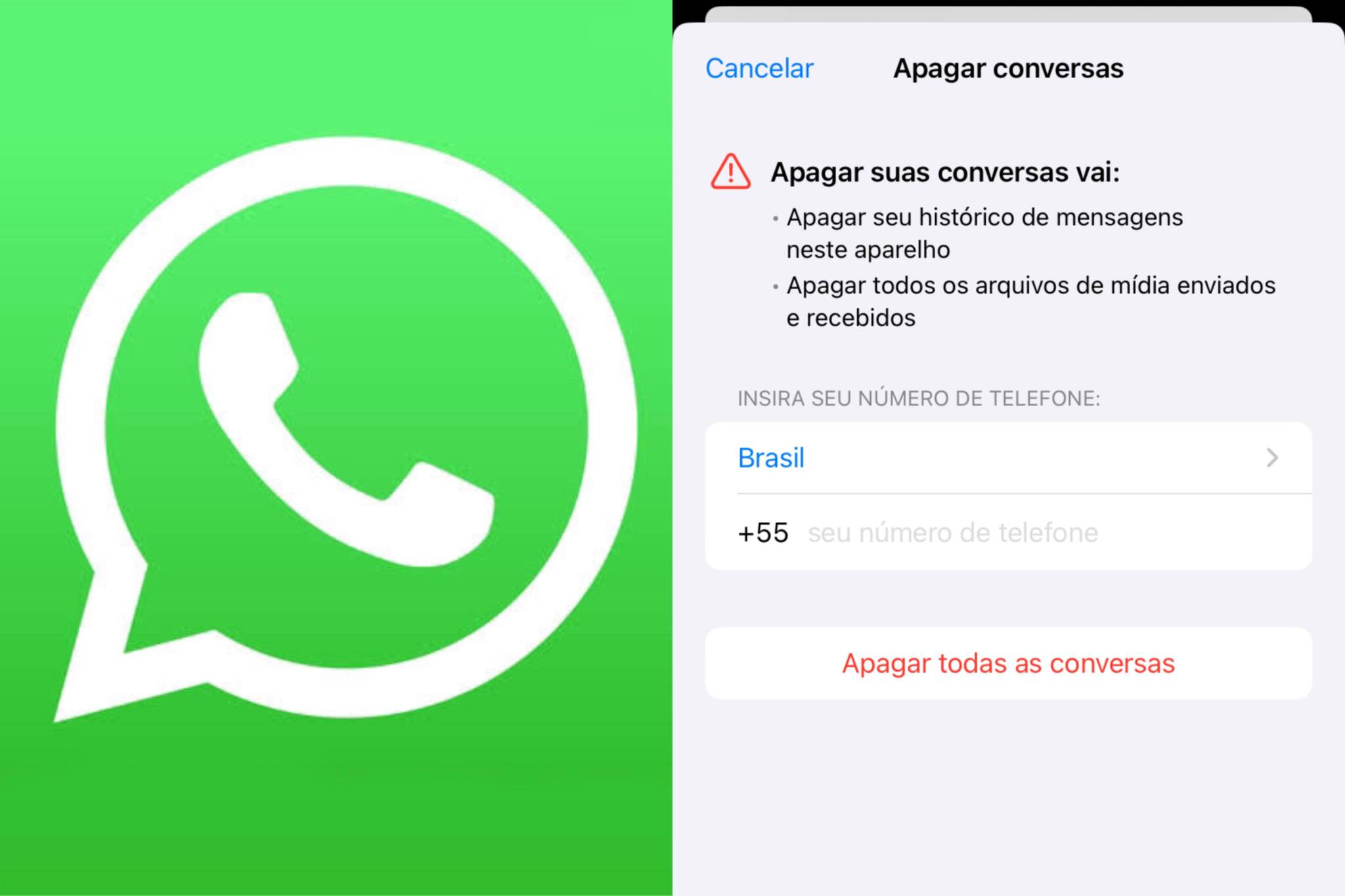 Como apagar todas as mensagens do WhatsApp