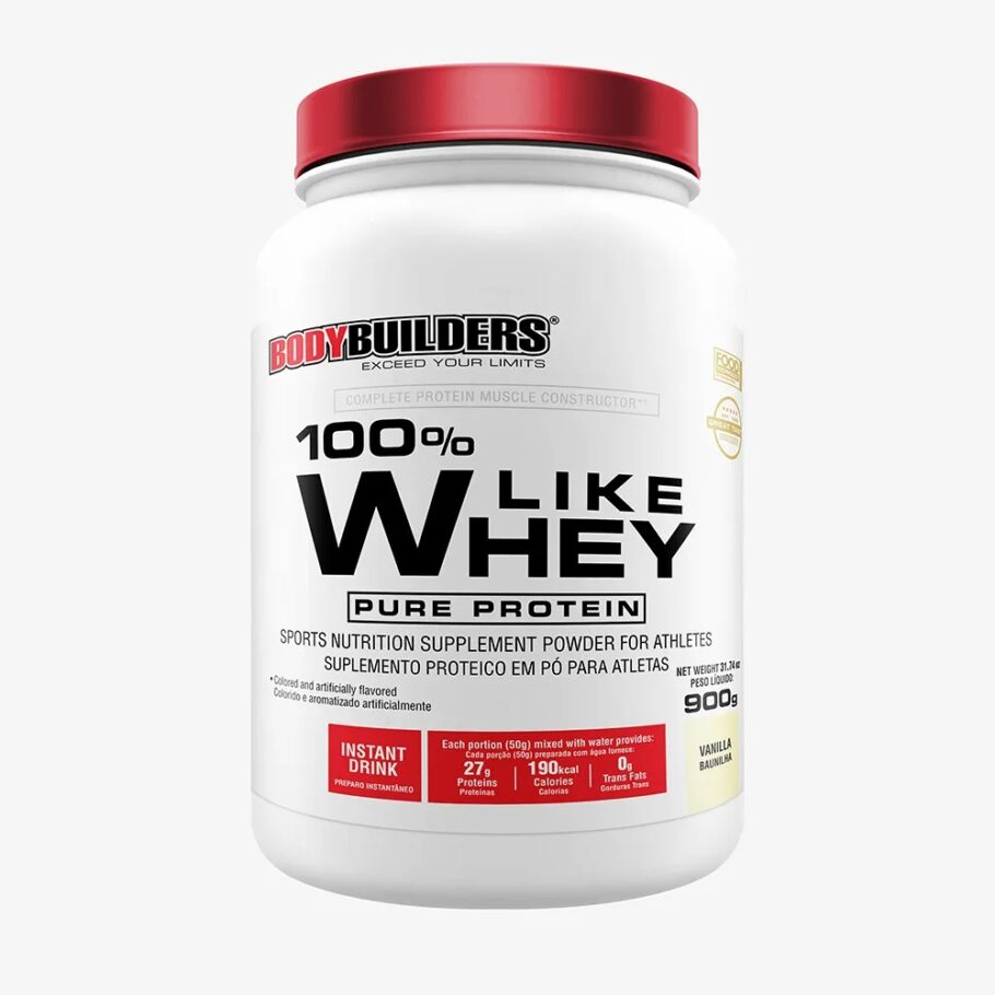 Um pacote de 900g de 100% Pure Whey Pure Protein, que sai por R$47,94 na promoção