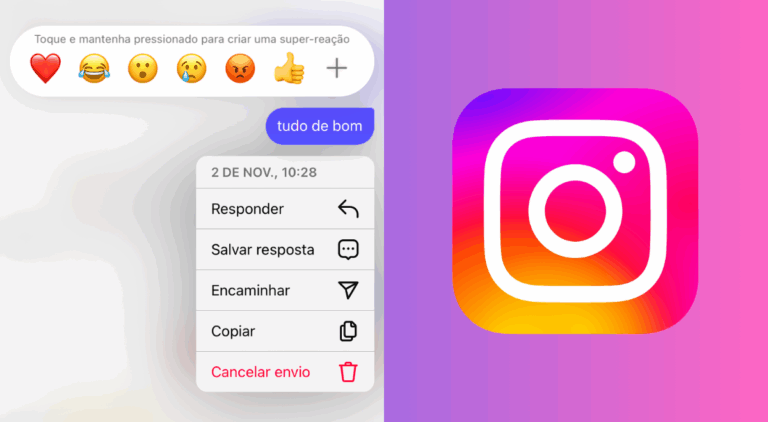 Instagram testa apagar mensagens de uma vez só nas DMs