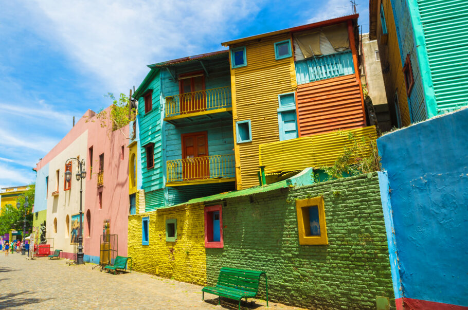 As casas coloridas de El Caminito, em Buenos Aires