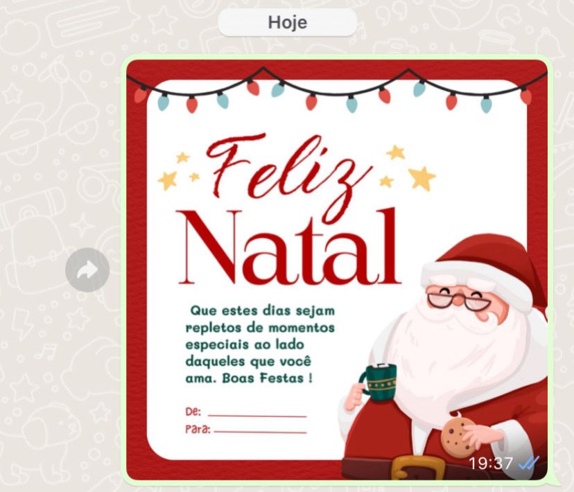 Aprenda a criar um cartão de Natal para enviar no WhatsApp