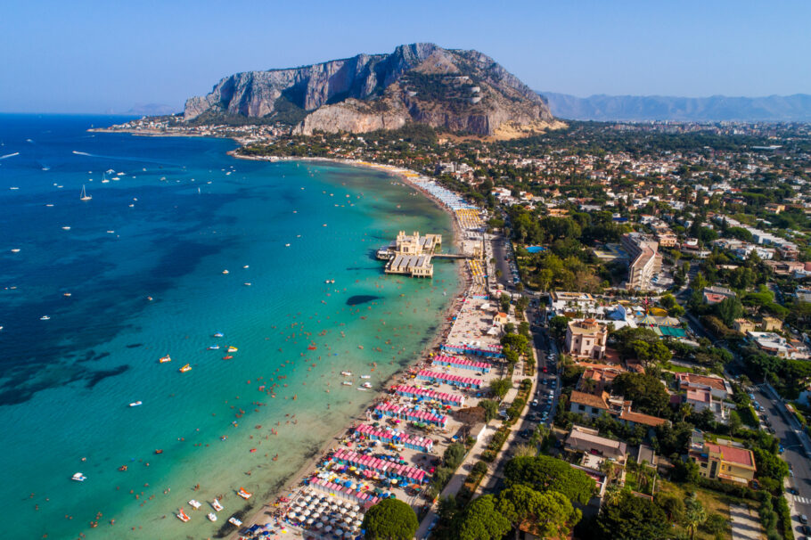 Vista da cidade de Palermo, na Sicília, no sul da Itália