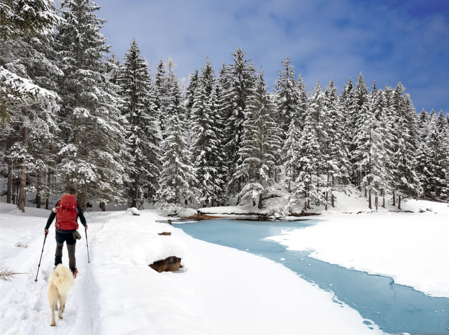 Passeio de raquetes de neve é uma das atividades de inverno em Cortina d’Ampezzo